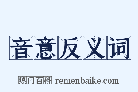 音意反义词是什么意思的图片